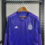 Argentina Away Kit Full Sleeve Jersey (Fans Version) World Cup Football Shirt - Image 5