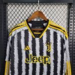 23-24 Juventus Home Kit Full Sleeve Jersey (Fans Version) Football Shirt - Image 5