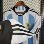 Argentina Home Kit Full Sleeve Jersey (Fans Version) World Cup Football Shirt - Image 6