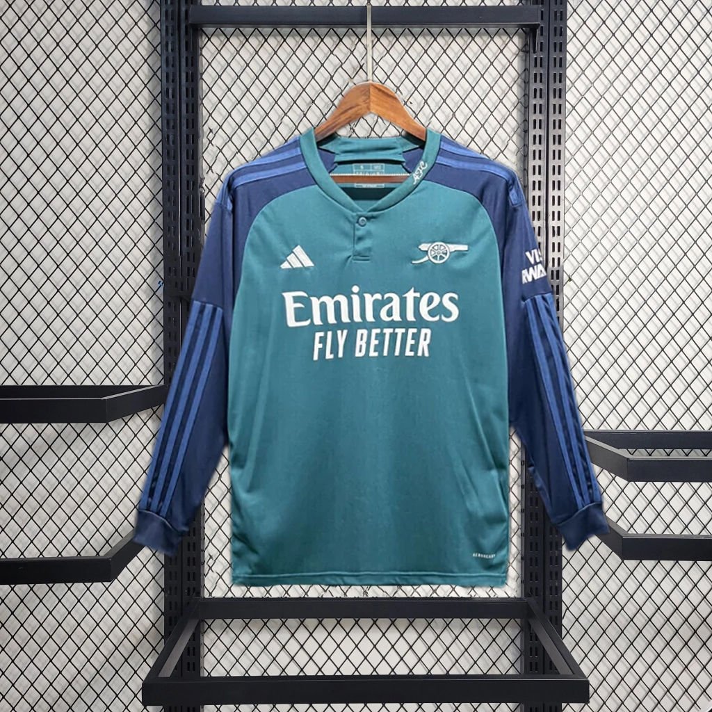zzz02 23-24 Arsenal Away Kit Full Sleeve Jersey (Fans Version) Football Shirt - Image 1