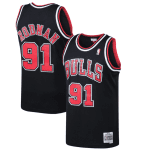 Chicago Bulls Dennis Rodman #91 Mitchell & Ness Black 97-98 Hardwood Classics Jersey