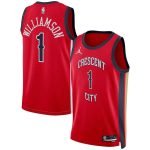 New Orleans Pelicans Zion Williamson #1 Red 23/24 Swingman Jersey- Statement Edition