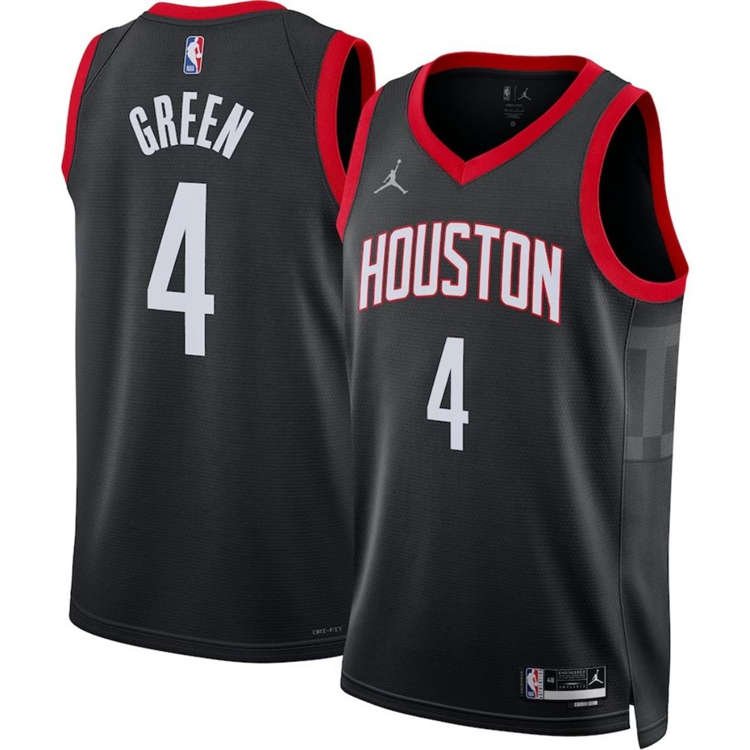 01698734852168c12bfMensHoustonRocketsJalenGreenJordanBrandBlack202324SwingmanJerseyStatementEditionMineJerseys Houston Rockets Jalen Green #4 Black 2023/24 Swingman Jersey - Statement Edition - Image 1