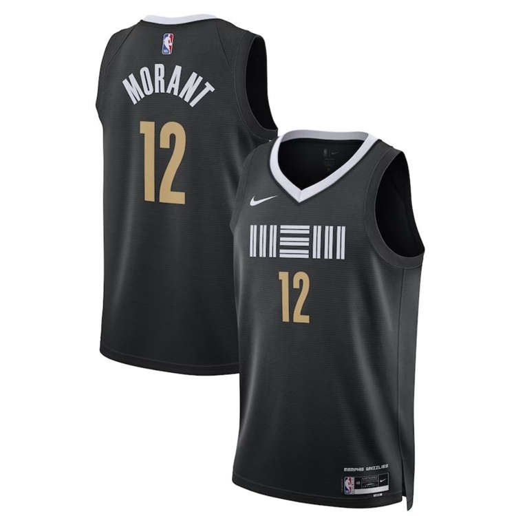 016998573036b075d72MensMemphisGrizzliesJaMorant12NikeBlack202324SwingmanJerseyCityEditionMineJerseys Memphis Grizzlies Ja Morant #12 Black 2023/24 Swingman Jersey - City Edition - Image 1