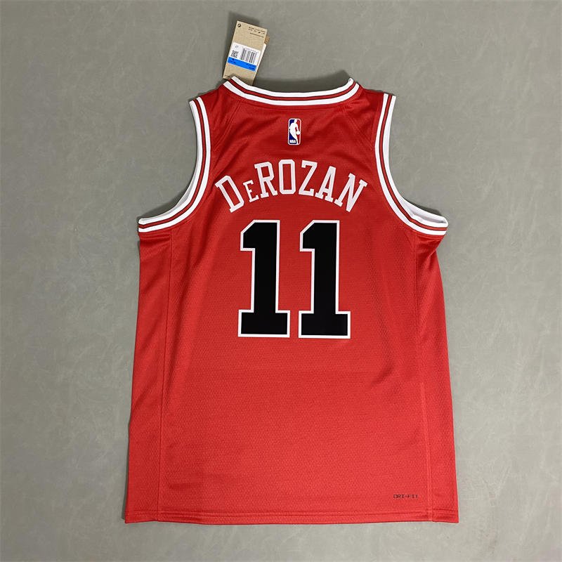 01dfef0e Chicago Bulls DeMar DeRozan #11 Red 2022/23 Swingman Jersey - Icon Edition - Image 7