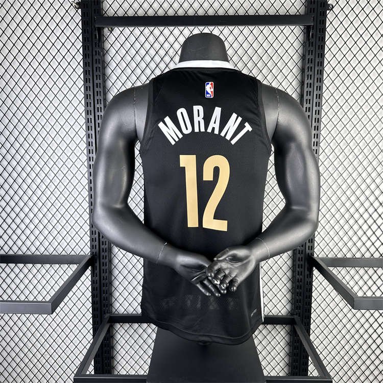 158cccde Memphis Grizzlies Ja Morant #12 Black 2023/24 Swingman Jersey - City Edition - Image 7