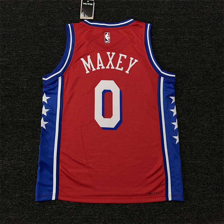 1b237945 Philadelphia 76ers Joel Embiid Red 2022/23 Swingman Jersey - Statement Edition - Image 4