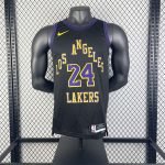 Los Angeles Lakers LeBron James #23 Black 2023/24 Swingman Jersey - City Edition - Image 12