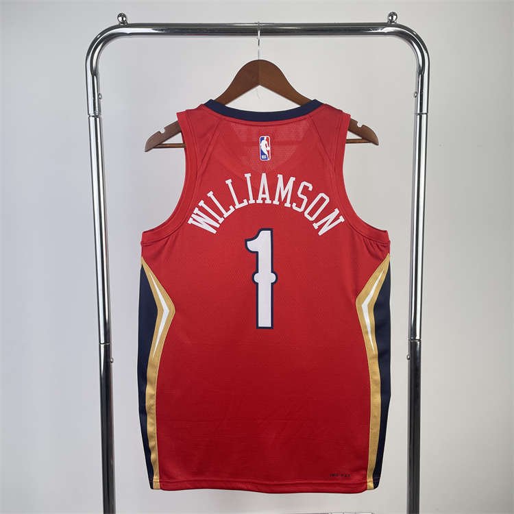 20d2ddaf New Orleans Pelicans Zion Williamson #1 Jordan Brand Red 22/23 Jersey-Statement Edition - Image 3