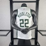 Milwaukee Bucks Giannis Antetokounmpo #34 White 2022/23 Swingman Jersey - Association Edition - Image 9