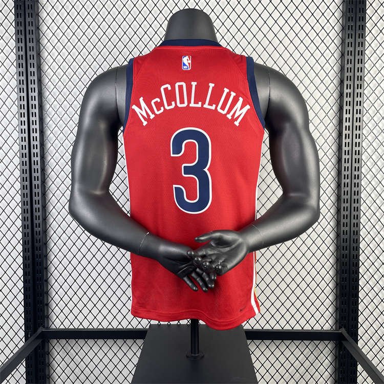 2b7396ae New Orleans Pelicans Zion Williamson #1 Red 23/24 Swingman Jersey- Statement Edition - Image 5