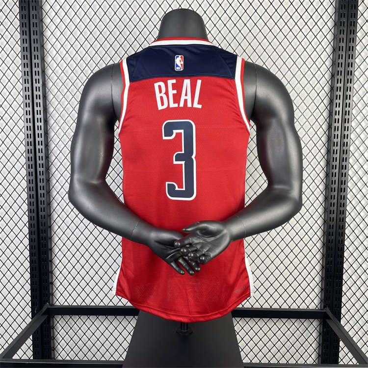 413af897 Washington Wizards Bradley Beal #3 Red 2022/23 Swingman Jersey - Icon Edition - Image 9