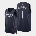 Los Angeles Clippers James Harden #1 Navy 2023/24 Swingman Jersey - City Edition