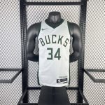 Milwaukee Bucks Giannis Antetokounmpo #34 White 2022/23 Swingman Jersey - Association Edition - Image 7