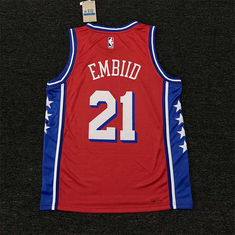 4f69ce03 Philadelphia 76ers Joel Embiid Red 2022/23 Swingman Jersey - Statement Edition - Image 5