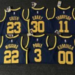 Golden State Warriors Stephen Curry #30 Jordan Brand Blue 2022/23 Swingman Jersey - Statement Edition - Image 2