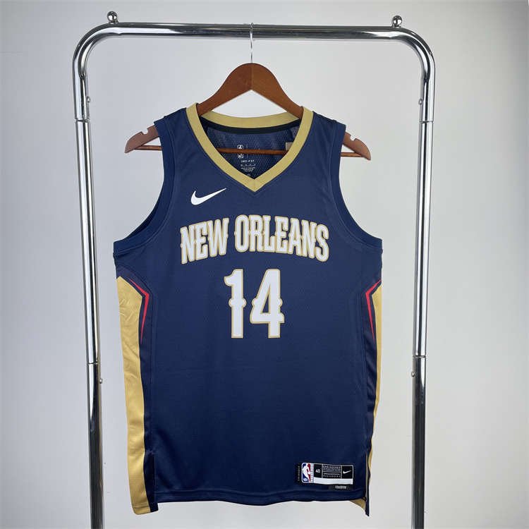 57595430 New Orleans Pelicans Zion Williamson #1 Navy 22/23 Jersey - Icon Edition - Image 4