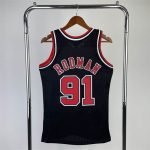 Chicago Bulls Dennis Rodman #91 Mitchell & Ness Black 97-98 Hardwood Classics Jersey - Image 3