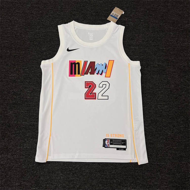 637417ac Miami Heat Jimmy Butler #22 White 2022/23 Swingman Jersey - City Edition - Image 5