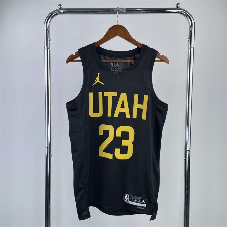 6ddaab37 Utah Jazz Jordan Clarkson #00 Jordan Brand Black 2022/23 Swingman Jersey - Statement Edition - Image 5