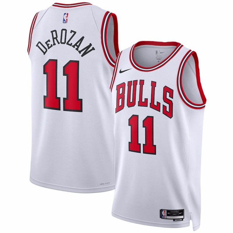 7f1b76a183a127a92d0eec1fd4ef541203c2b3 Chicago Bulls DeMar DeRozan #11 White 2022/23 Swingman Jersey - Association Edition - Image 1