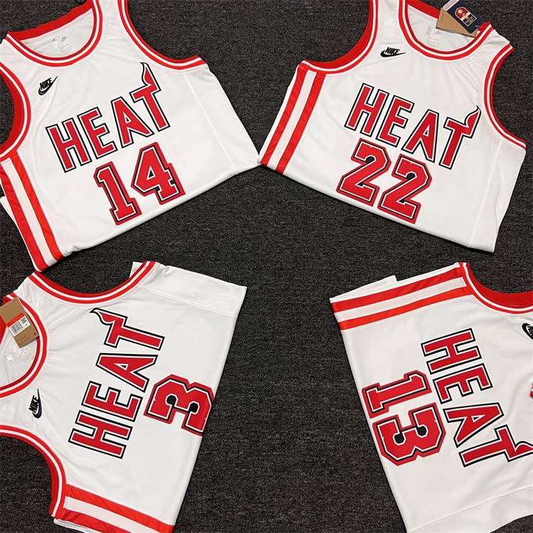 8eb24f80 Miami Heat Jimmy Butler #22 White 22/23 Swingman Jersey - Classic Edition - Image 3