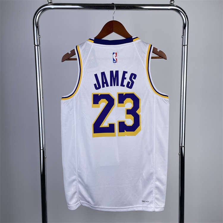 929d1798 Los Angeles Lakers LeBron James #23 White 2022/23 Swingman Jersey - Association Edition - Image 7