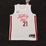 Philadelphia 76ers Joel Embiid #21 White 2022/23 Swingman Jersey - City Edition - Image 9