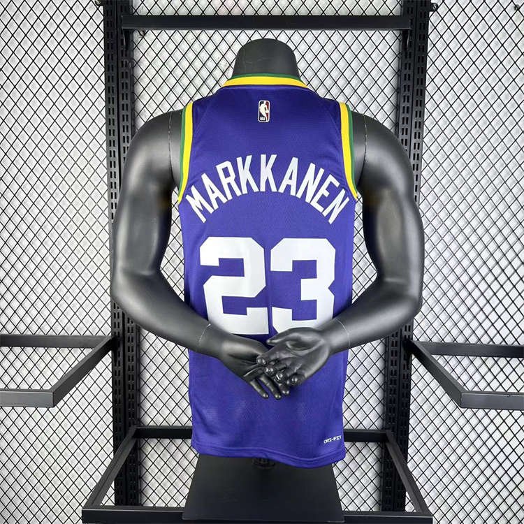a45a6331 Utah Jazz Jordan Clarkson #00 Purple 2023/24 Swingman Jersey - Classic Edition - Image 6