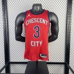 New Orleans Pelicans Zion Williamson #1 Red 23/24 Swingman Jersey- Statement Edition - Image 4