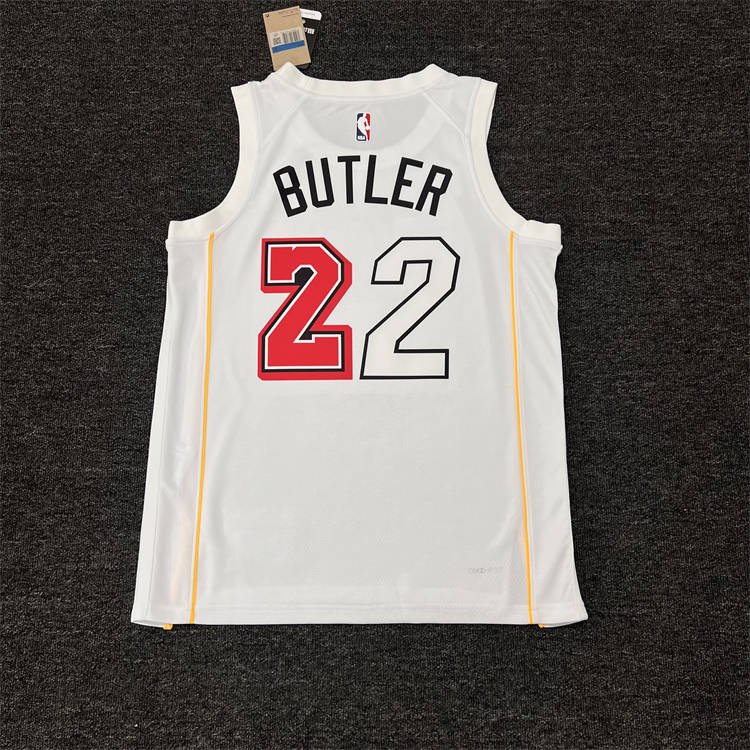 a7f22300 Miami Heat Jimmy Butler #22 White 2022/23 Swingman Jersey - City Edition - Image 4