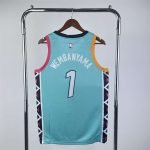 San Antonio Spurs Victor Wembanyama #1 Green 2022/23 Swingman Jersey-City Edition - Image 3