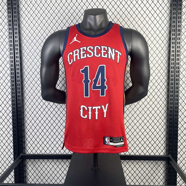 b245f520 New Orleans Pelicans Zion Williamson #1 Red 23/24 Swingman Jersey- Statement Edition - Image 6