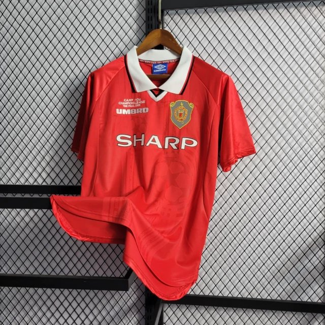 empty-placeholder.webp (14) 99-00 Retro Manchester United Home Kit Jersey Football Shirt S-XXL - Image 5