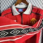 98-99 Retro Manchester United Home Kit Full Sleeve Jersey Football Shirt S-XXL - Image 5