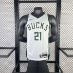 Milwaukee Bucks Giannis Antetokounmpo #34 White 2022/23 Swingman Jersey - Association Edition - Image 5