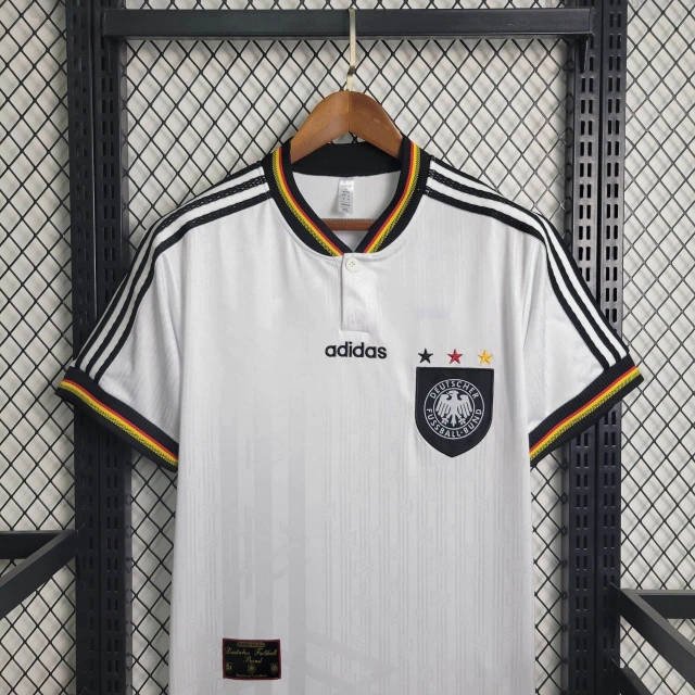 1 (1) 96 Germany Home Kit Retro Jersey Football Shirt - Image 3