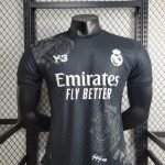(Player Version) 23-24 Real Madrid Kit Y3 Black Jersey Football Shirt - Image 3