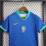 24-25 Kids Brazil Away Kit Jersey Football Size 16-28 - Image 3