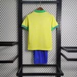 24-25 Kids Brazil Home Kit Jersey Football Size 16-28 - Image 2