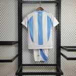 24-25 Kids Argentina Home Kit Jersey Football Size 16-28 - Image 2