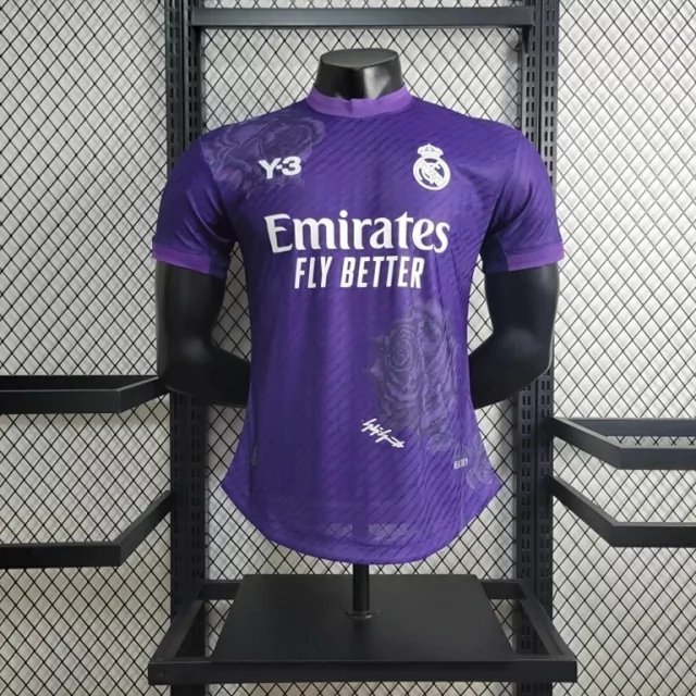 empty-placeholder.webp (Player Version) 23-24 Real Madrid Kit Y3 Purple Jersey Football Shirt - Image 1