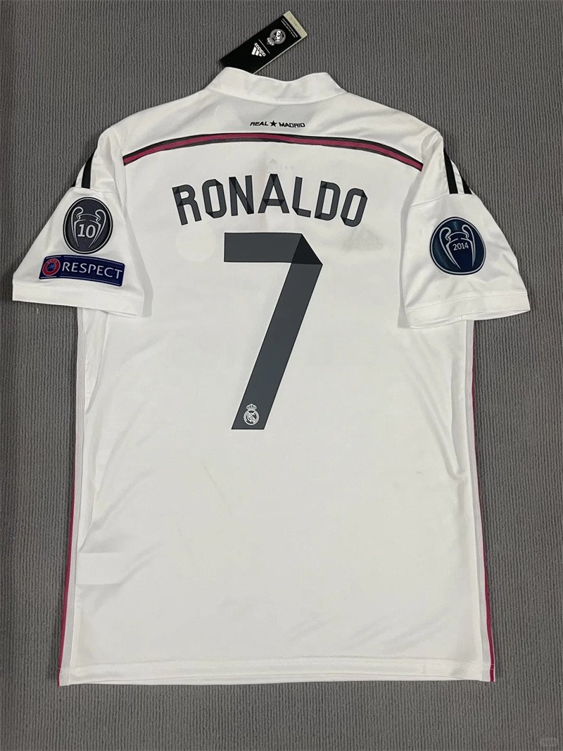1 Ronaldo#7 Real Madrid Home Kit Retro Jersey 14-15 Football Shirt YH - Image 1