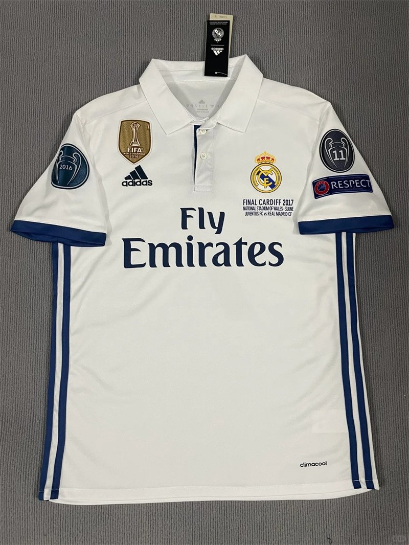 1 Ronaldo#7 Real Madrid Home Kit Retro Jersey 16-17 Football Shirt YH - Image 2