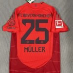 Müller#25 Bayern Munich Home Kit Jersey [Player Version] Football Shirt 24-25 YH