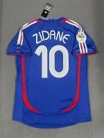 Zidane#10 France Home Kit 2006 World Cup Retro Jersey Football Shirt YH