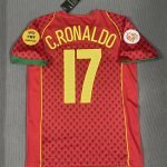 Ronaldo#17 Portugal Home Kit 2004 Retro Jersey Football Shirt YH