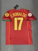 Ronaldo#17 Portugal Home Kit 2004 Retro Jersey Football Shirt YH