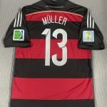 Müller#13 Germany Away Kit 2014 World Cup Retro Jersey Football Shirt YH
