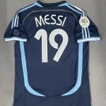 Messi#19 Argentina Away Kit 2006 World Cup Retro Jersey Football Shirt YH